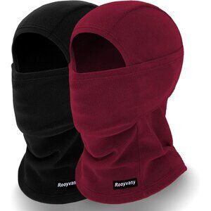 Women's Black/wine Balaclava Mask Warm Windproof Lightweight Winter Face Mask